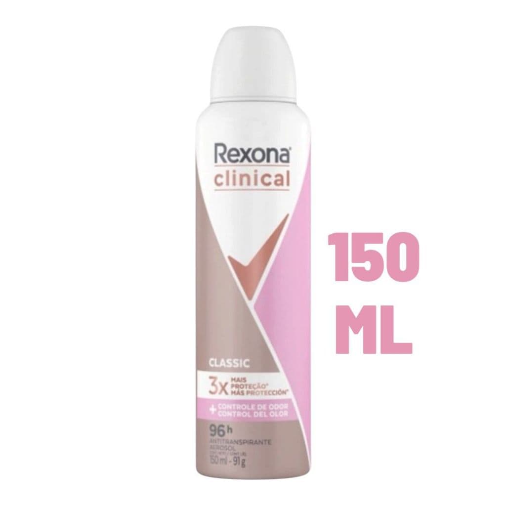 Desodorante Antitranspirante Aerosol Rexona Clinical Classic Feminino 150ml