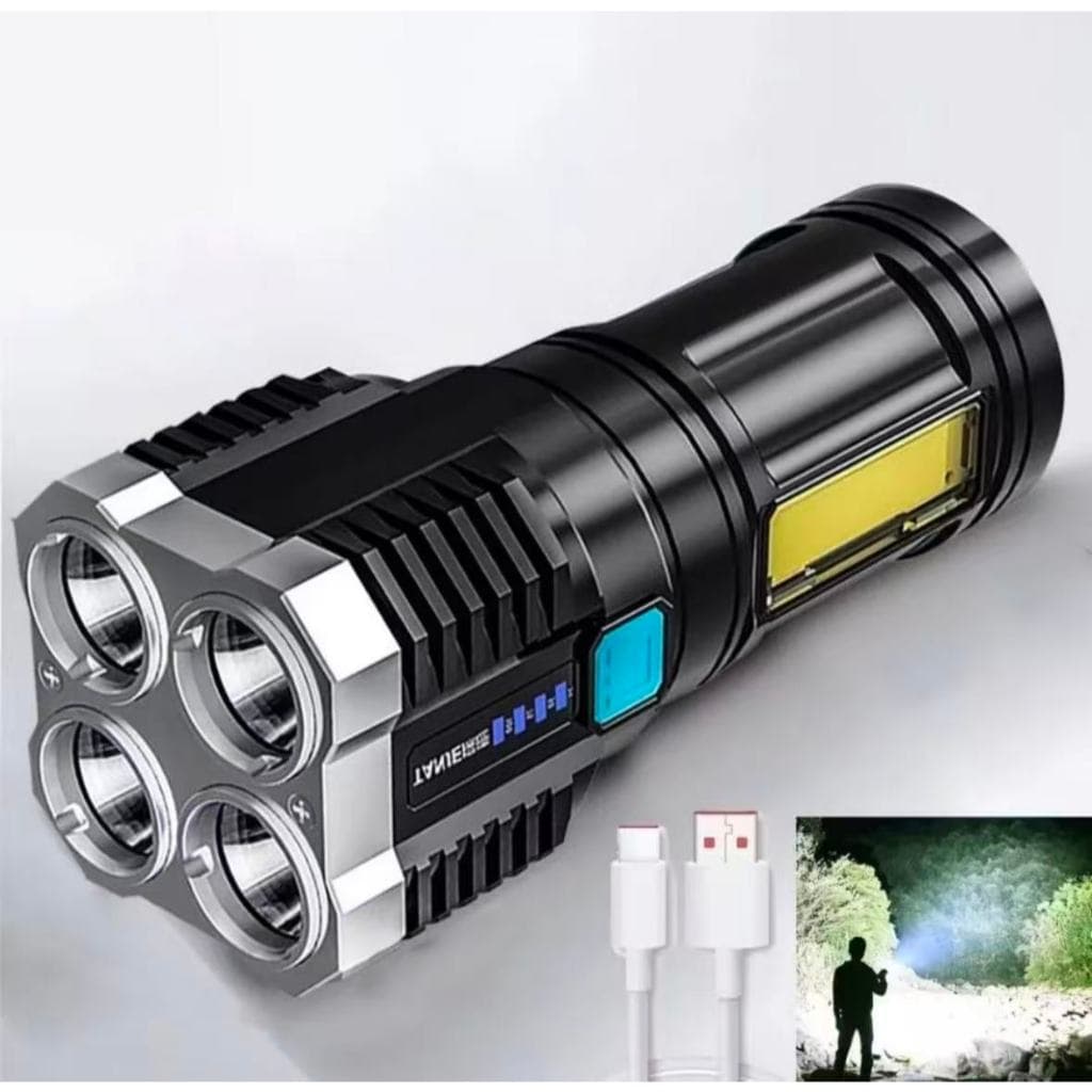Mini Lanterna LED Tática USB com Super Brilho