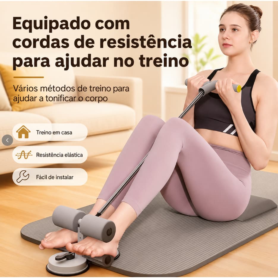 Kit Aparelho Abdominal 2 Unidades com Corda Esportiva Para Academia e Casa