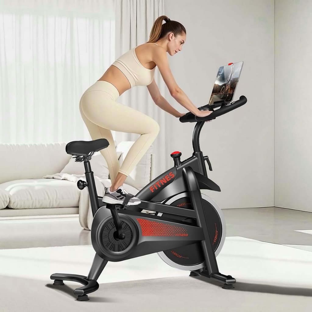 Bicicleta Spinning Ergométrica Profissional com Bluetooth Monitor Suporta 150kg Flywheel 12kg Equipamento Fitness pa
