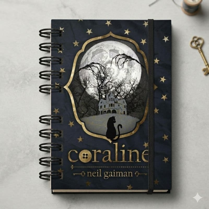 Caderno Coraline Capa Dura  A5 Modelo Exclusivo Anime Geek