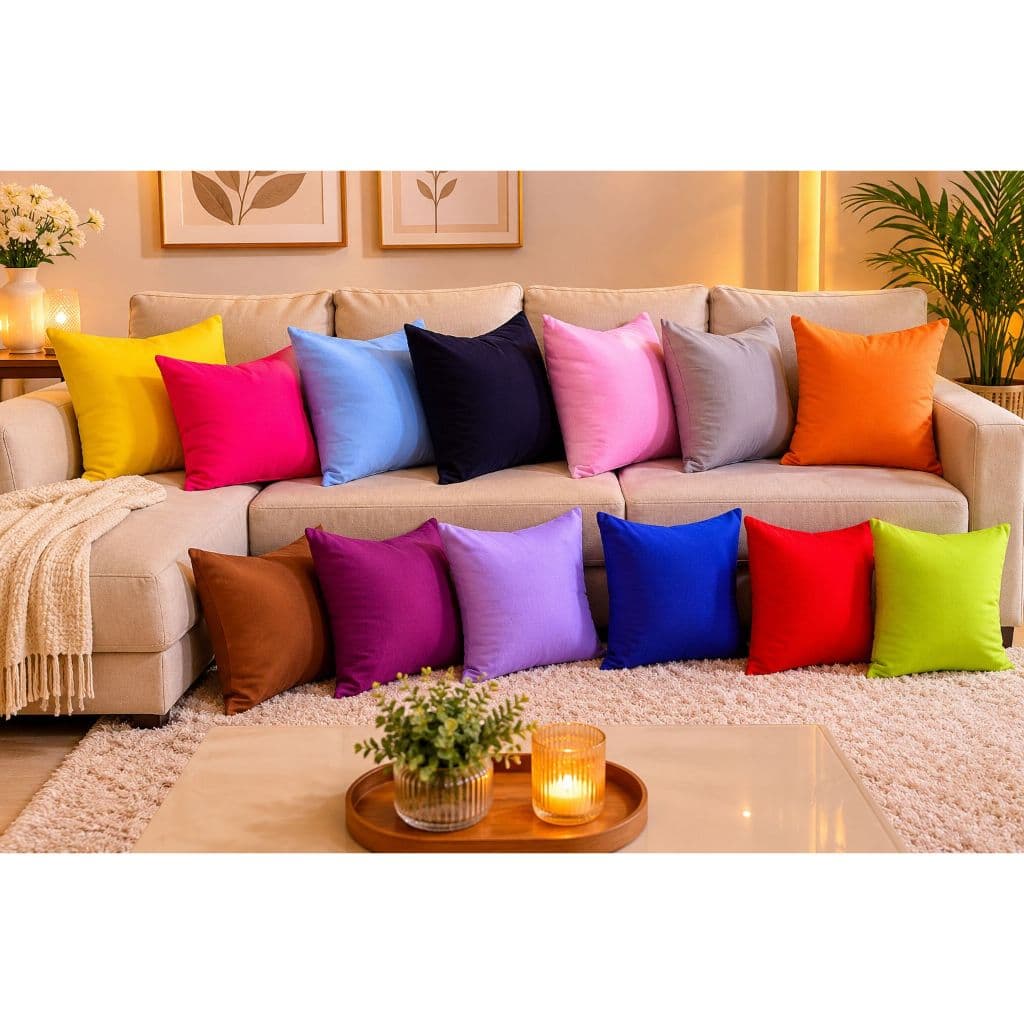 Kit 4 Capas de Almofada Decorativas Para Sala, Quarto Promoção De Capas Lisa