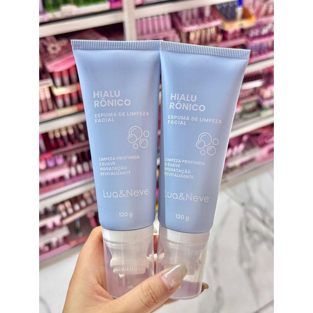 Espuma De Limpeza Facial Hialurônico Lua & Neve 120g