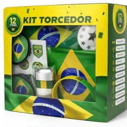 Kit Torcedor Brasil Copa 2026 Completo 12 Itens Exclusivos Para Torcida 12em1