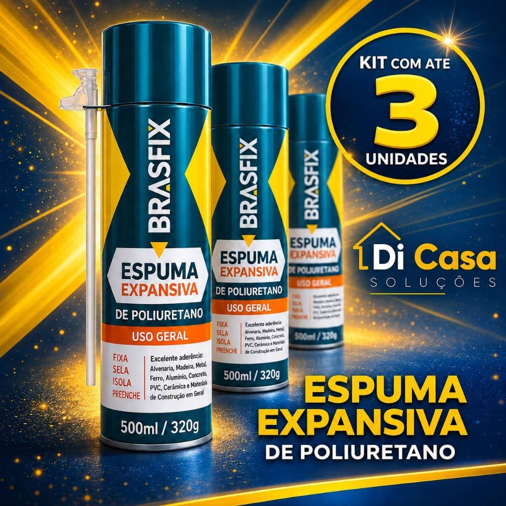 Espuma Expansiva Poliuretano 500ML Brasfix