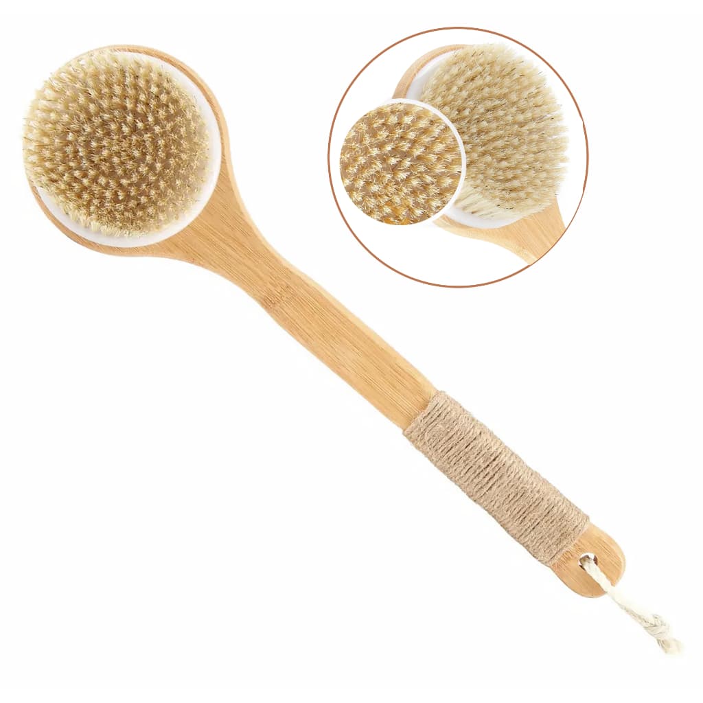 Escova Seca Esfoliação a Seco Dry Brush Cabo Longo Premium
