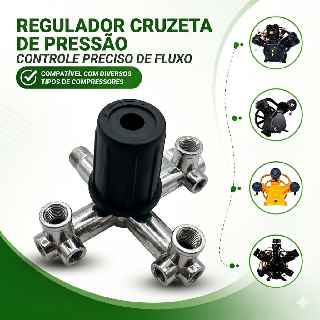 Regulador Tipo Cruzeta De Pressão Diversos Motocompressor Chiaperini / Schulz / Motomil