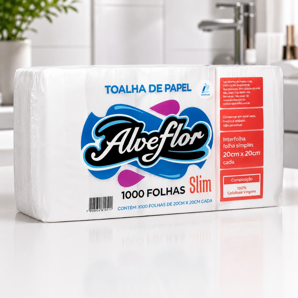 Papel Toalha 1000 Folhas Interfolhado 20x20 Toalha de Papel Macia Branca Uso Geral