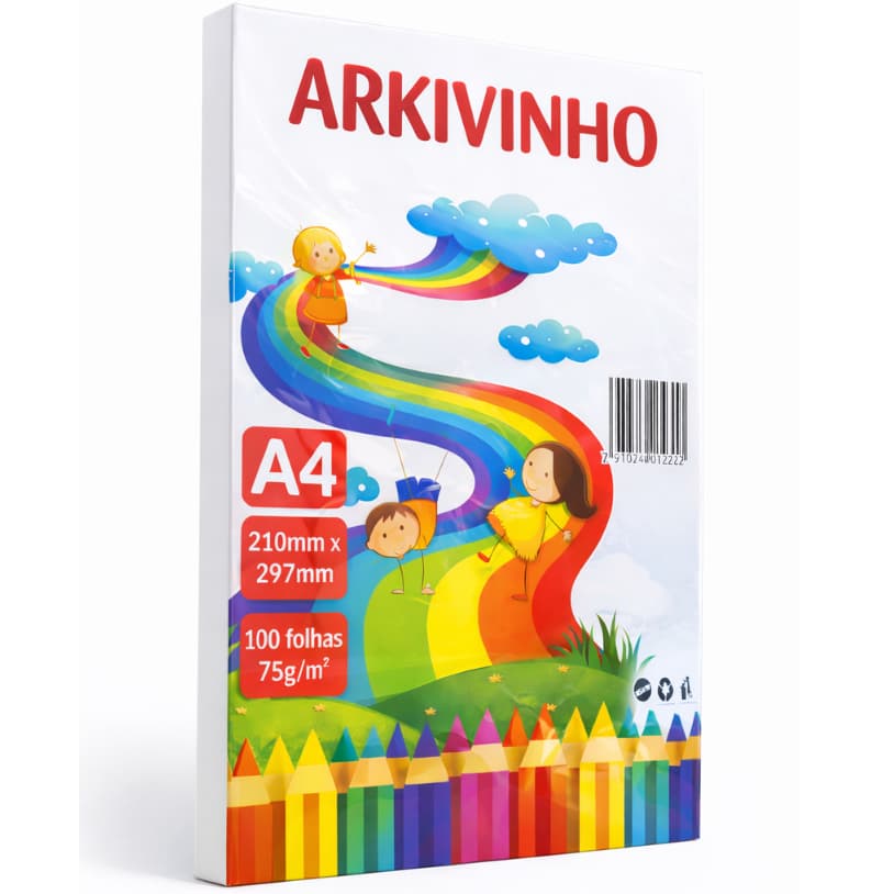 Kit pacotes Papel Sulfite A4 75g Arquivinho 100fls Branco