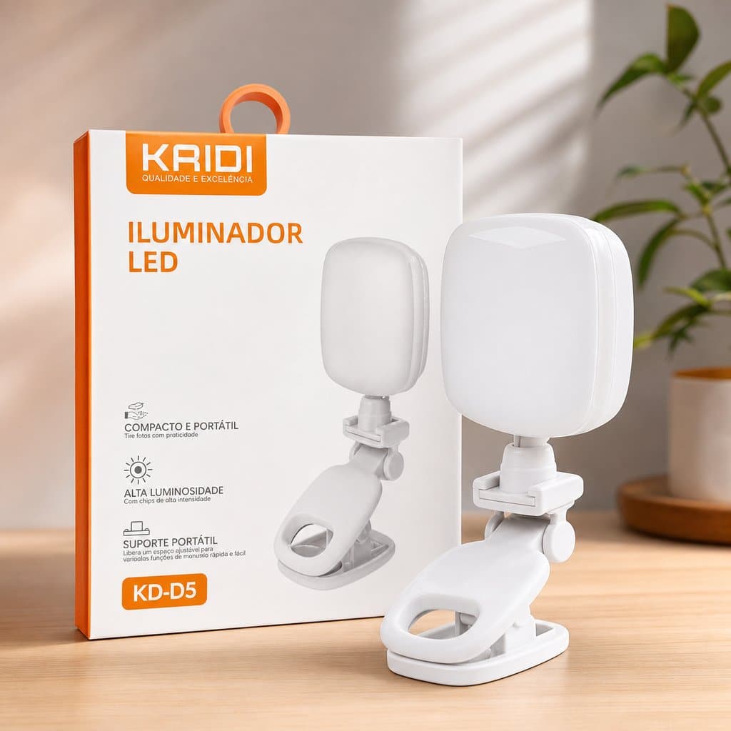 Mini Iluminador Led Portátil Com Clipe Para Celular E Notebook