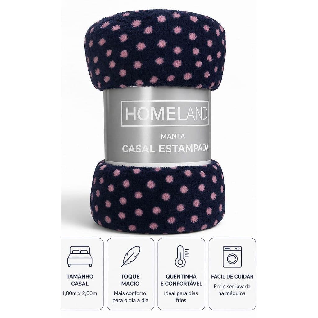 Manta De Casal Microfiba Estampada.