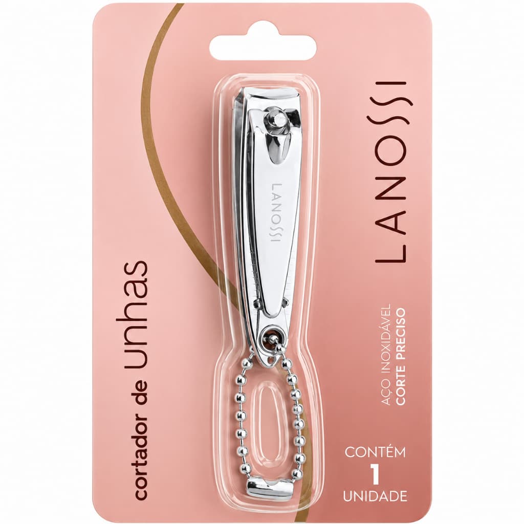 Cortador De Unha Pequeno Com Lixa Aço inox Manicure Pedicure Lanossi