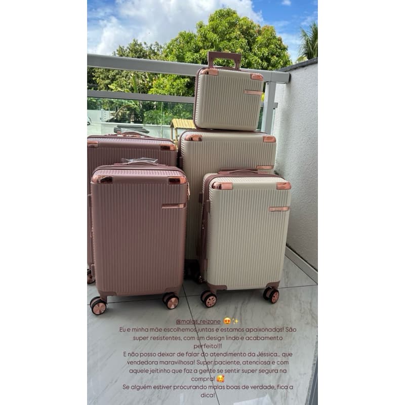 KIT COMPLETO DE VIAGEM – MALA 23KG + MALA 10KG + FRASQUEIRA
