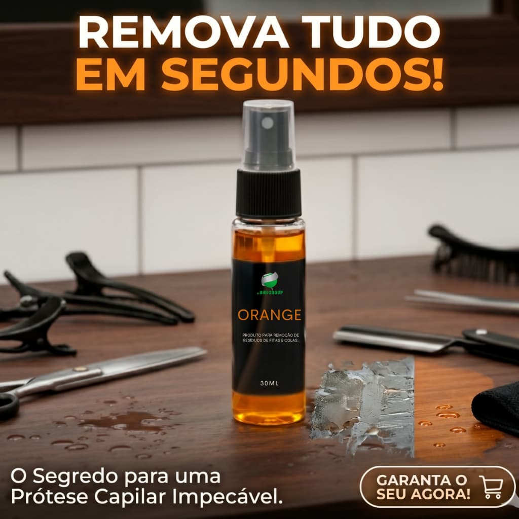 Removedor De Colas e Fitas Em Próteses Capilares E Perucas Orange 30ml