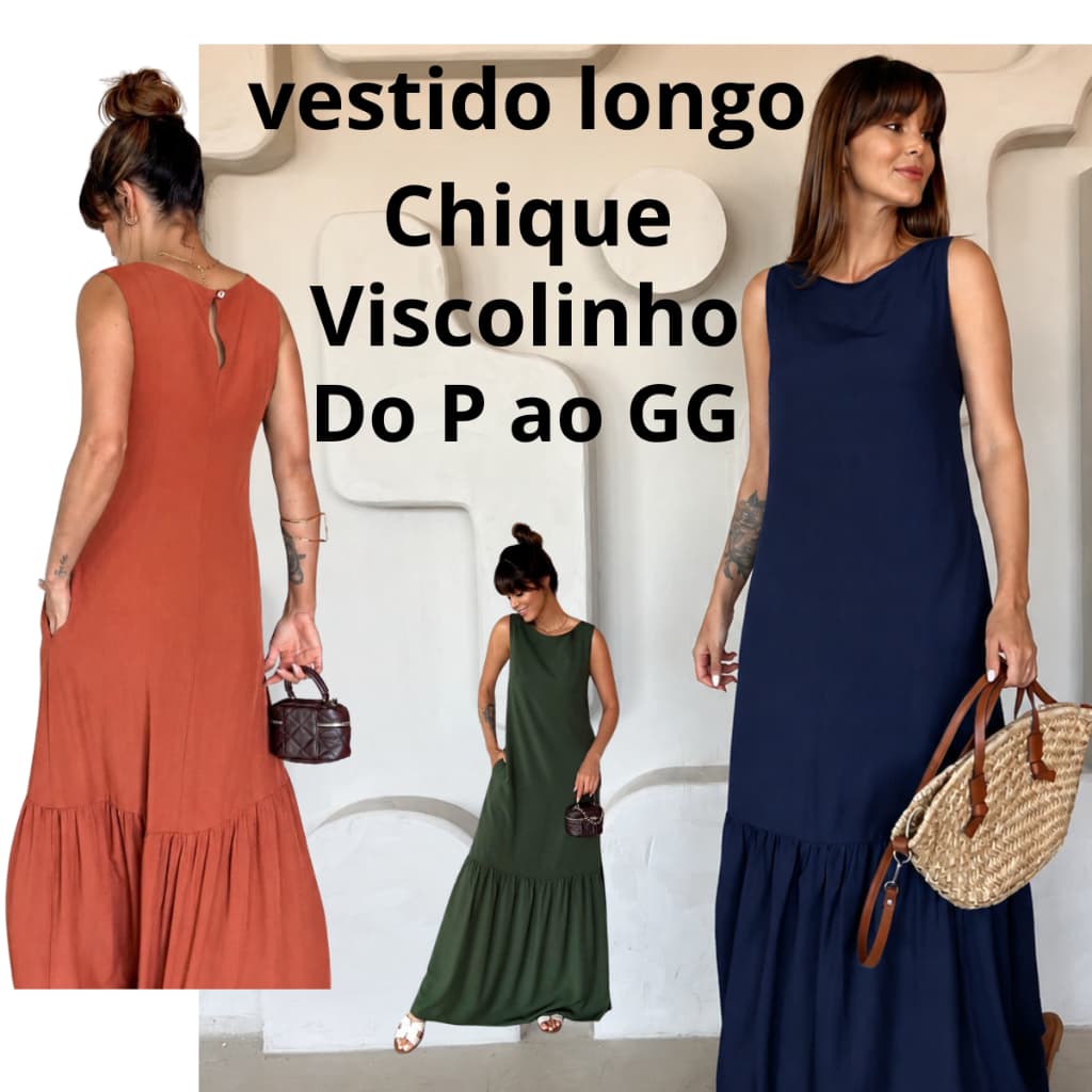 vestido longo Regata