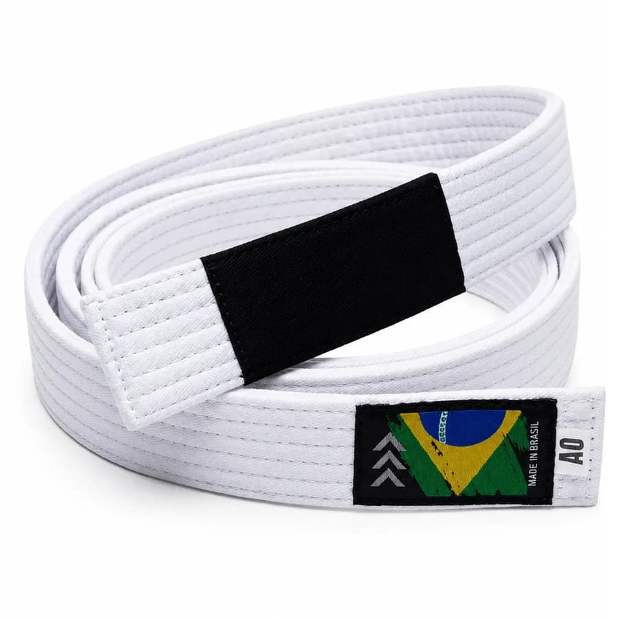 Faixa Jiu Jitsu Branca 100% Algodão Reforçada 6 Costuras Treino Competição Profissional