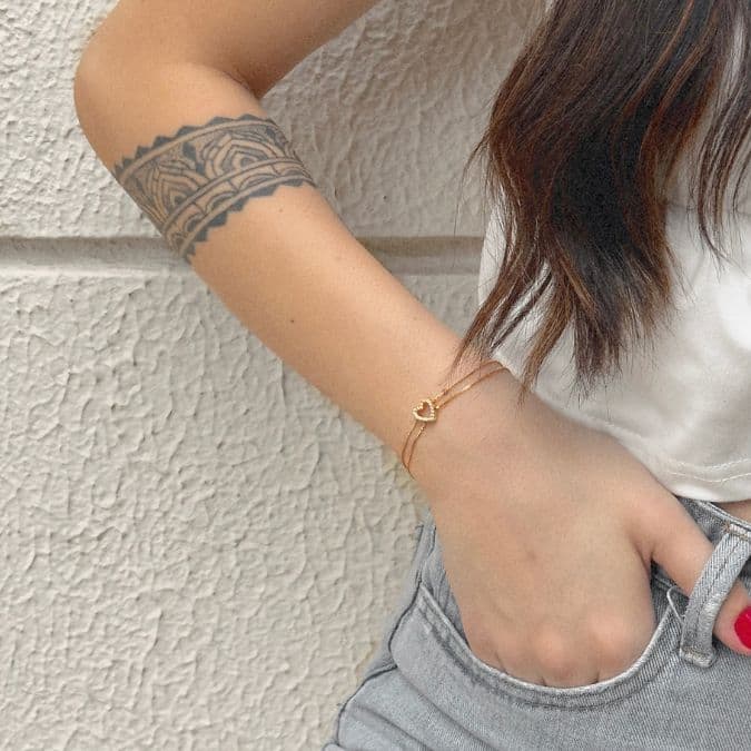 Pulseira Feminina Coração com Zircônia Banhada a Ouro 18K Prata 925| Antialérgica • Delicada • Bracelete Premium