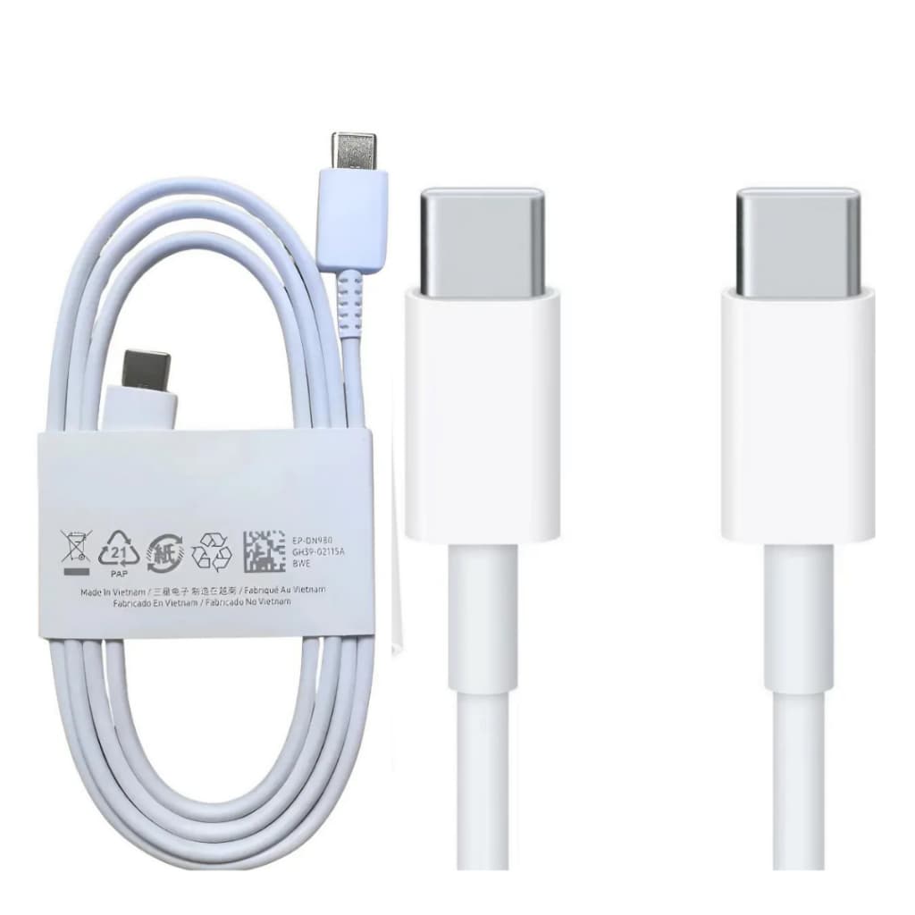 Cabo Samsung original  Duplo C  S22 S23 S24 S25  Branco