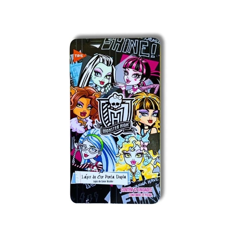Lápis de Cor Monster High com estojo de Metal /c 24 cores