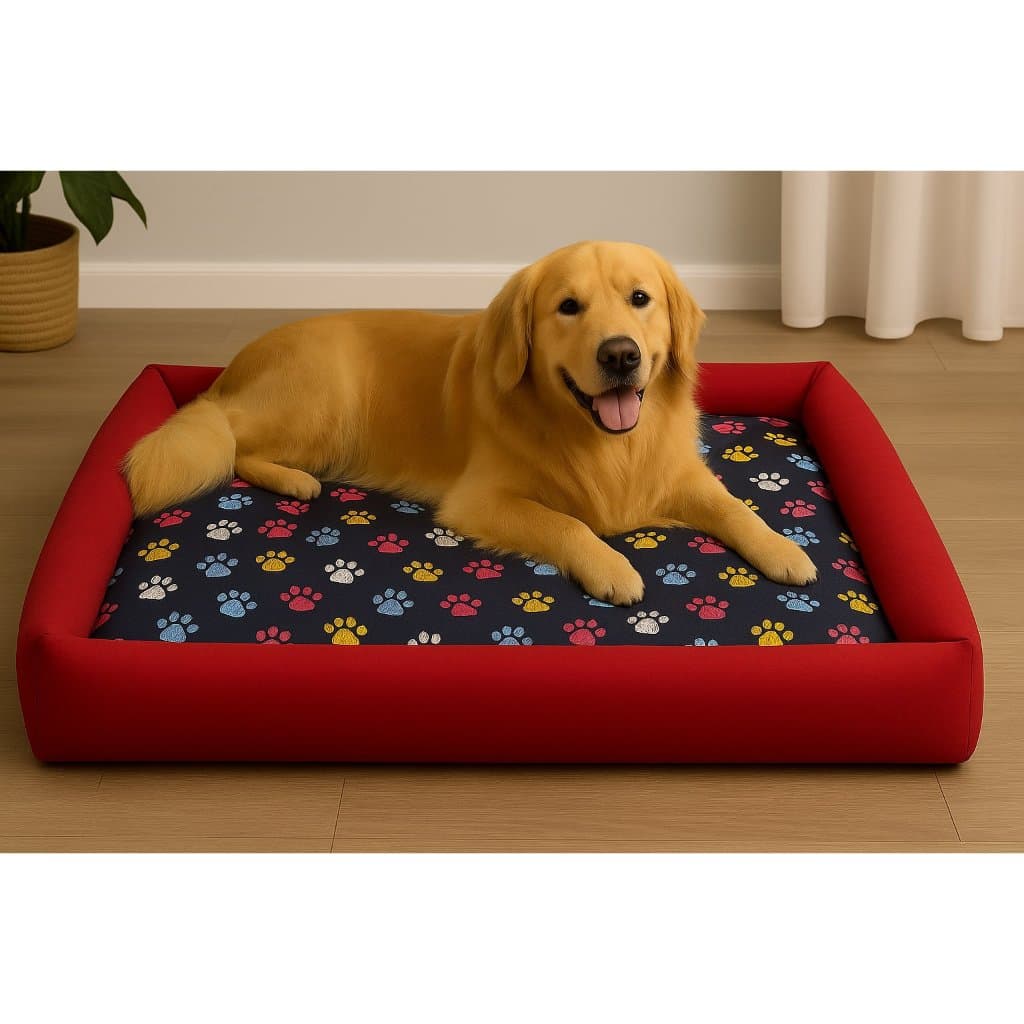 Cama Pet Impermeável Grande 100x70Cm e Media 70x50cm - 100% Lavável Confortável Para Cachorro Gato