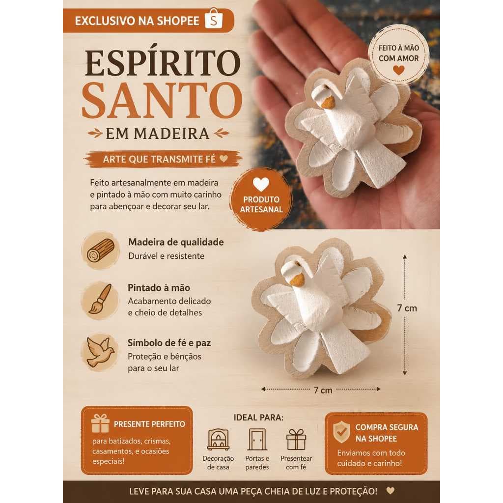Espirito Santo em madeira
