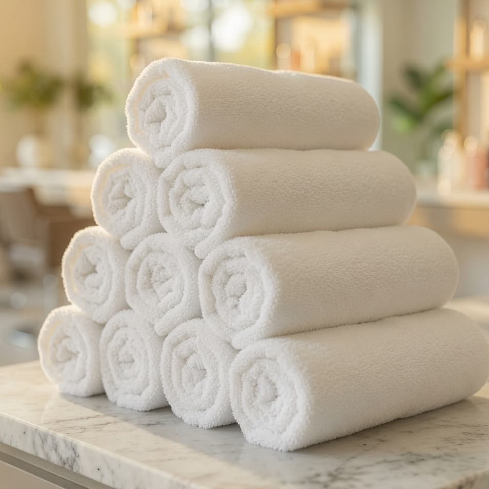 Kit 10 Toalhas de Rosto Para Salão Brancas 65x40 Premium Macias Alta Absorção 100% algodão