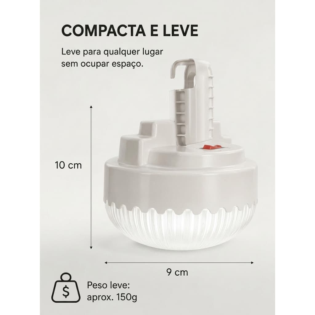 Luminária LED Recarregável Emergência Camping Portátil Prática COD XK-8030