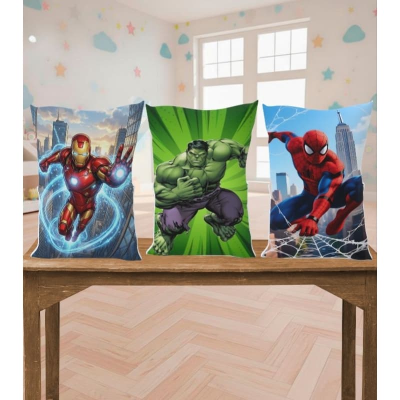 Almofadinhas Enfeite heróis Desenho animado heróis- homem aranha. - hulk - homem de ferro- presente criativo infantil
