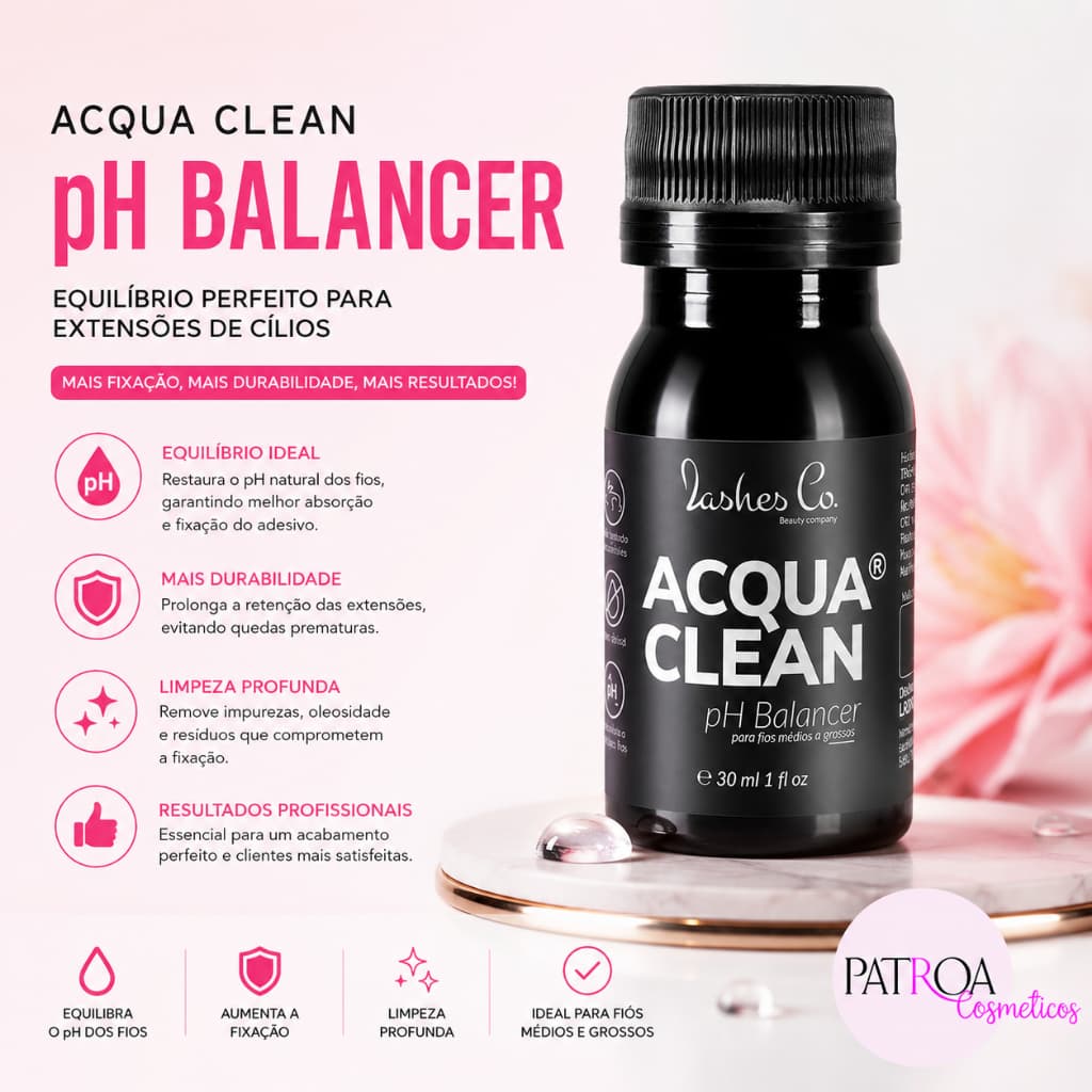 Acqua Clean Solução de Limpeza Lashes Co - 30ml ORIGINAL