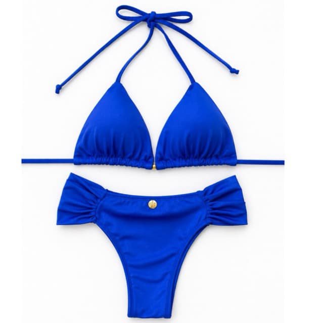 Biquíni Cortininha Feminino Cintura Alta Não Marca Modelador Confortável Moda Praia