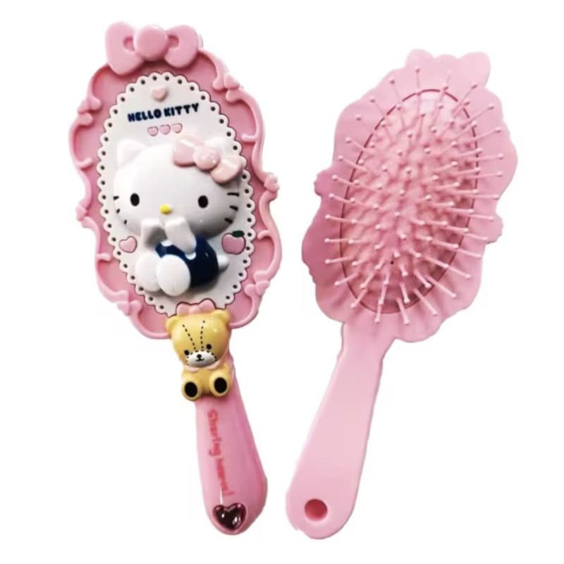 Escova de Cabelo Luxo Hello Kitty Rosa Feminina Para Penteadeira
