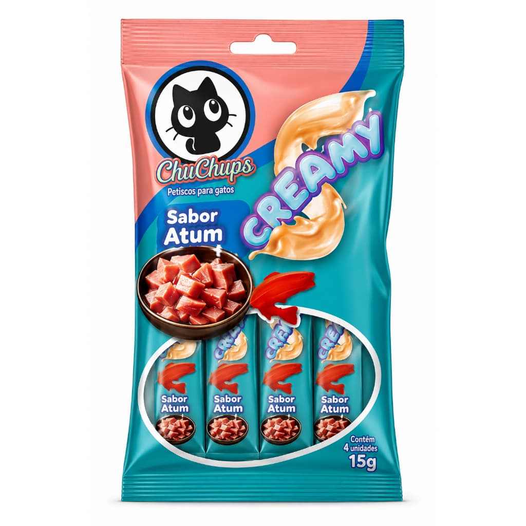 CREAMY CHUCHUPS SABOR ATUM PARA GATOS 15G