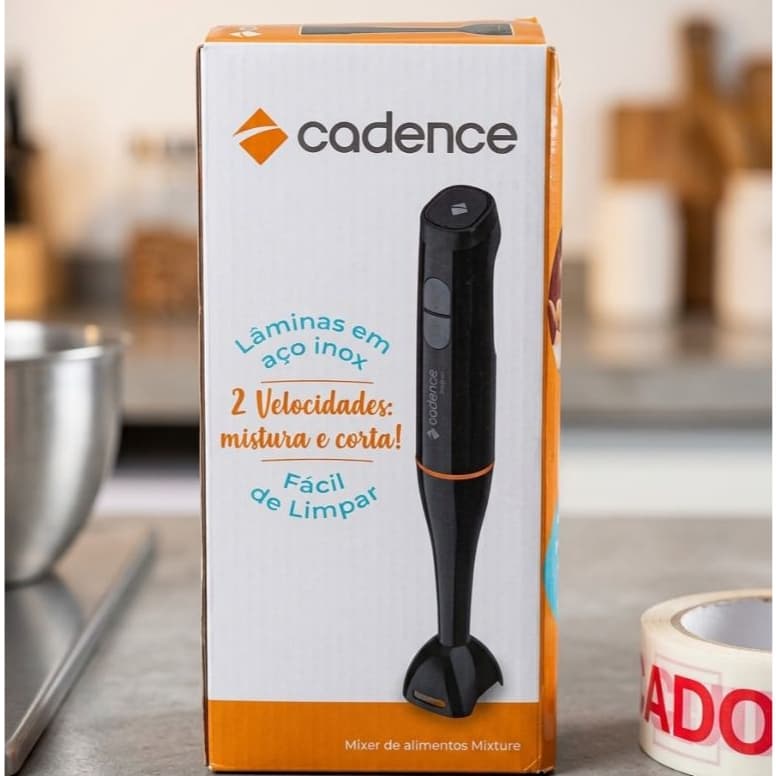 MIXER CADENCE PORTATIL 2 VELOCIDADES LAMINAS ACO INOX 127V