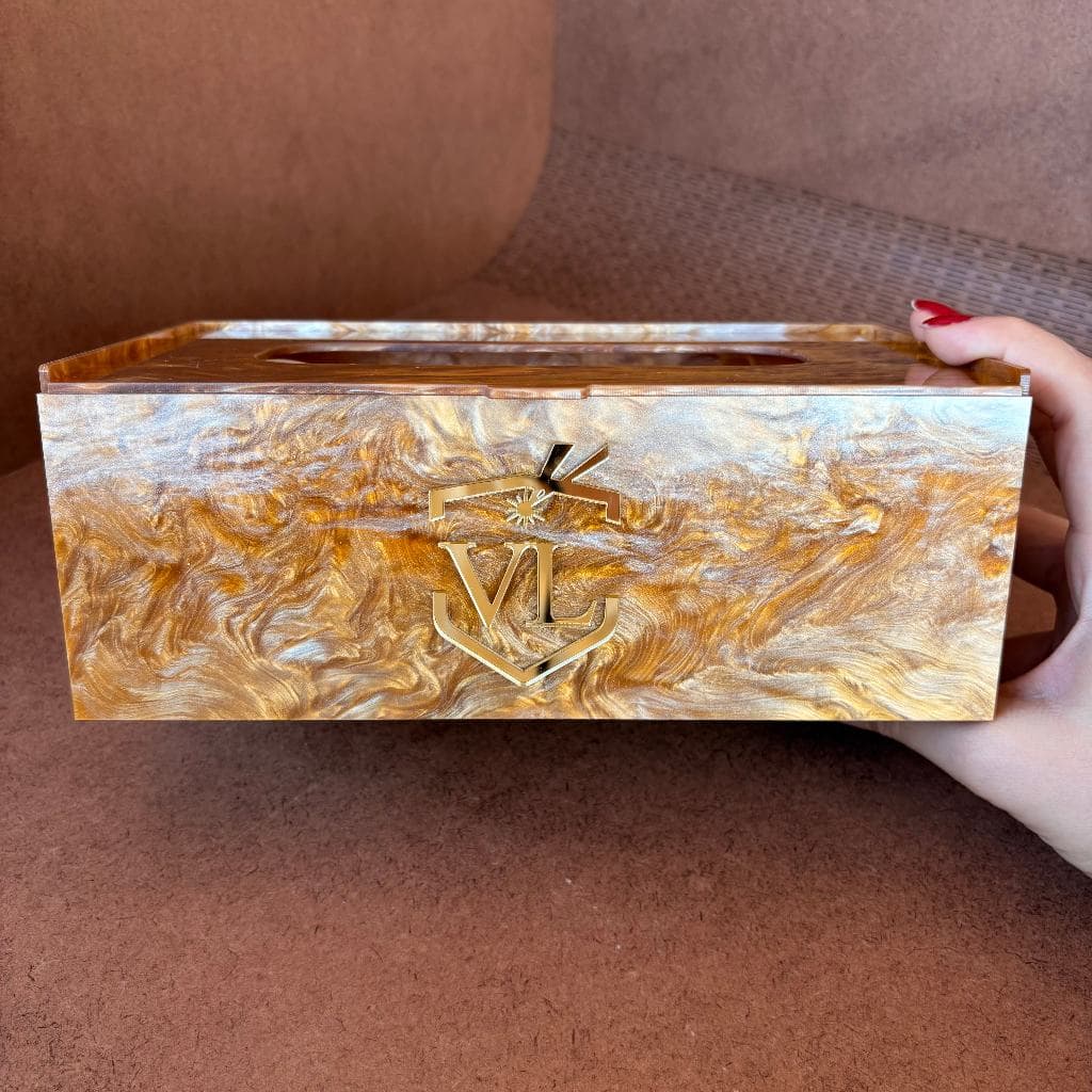 Porta Luvas/Lenço/Máscara em Acrílico Personalizado Organizador para Clínicas, Estética e Saúde