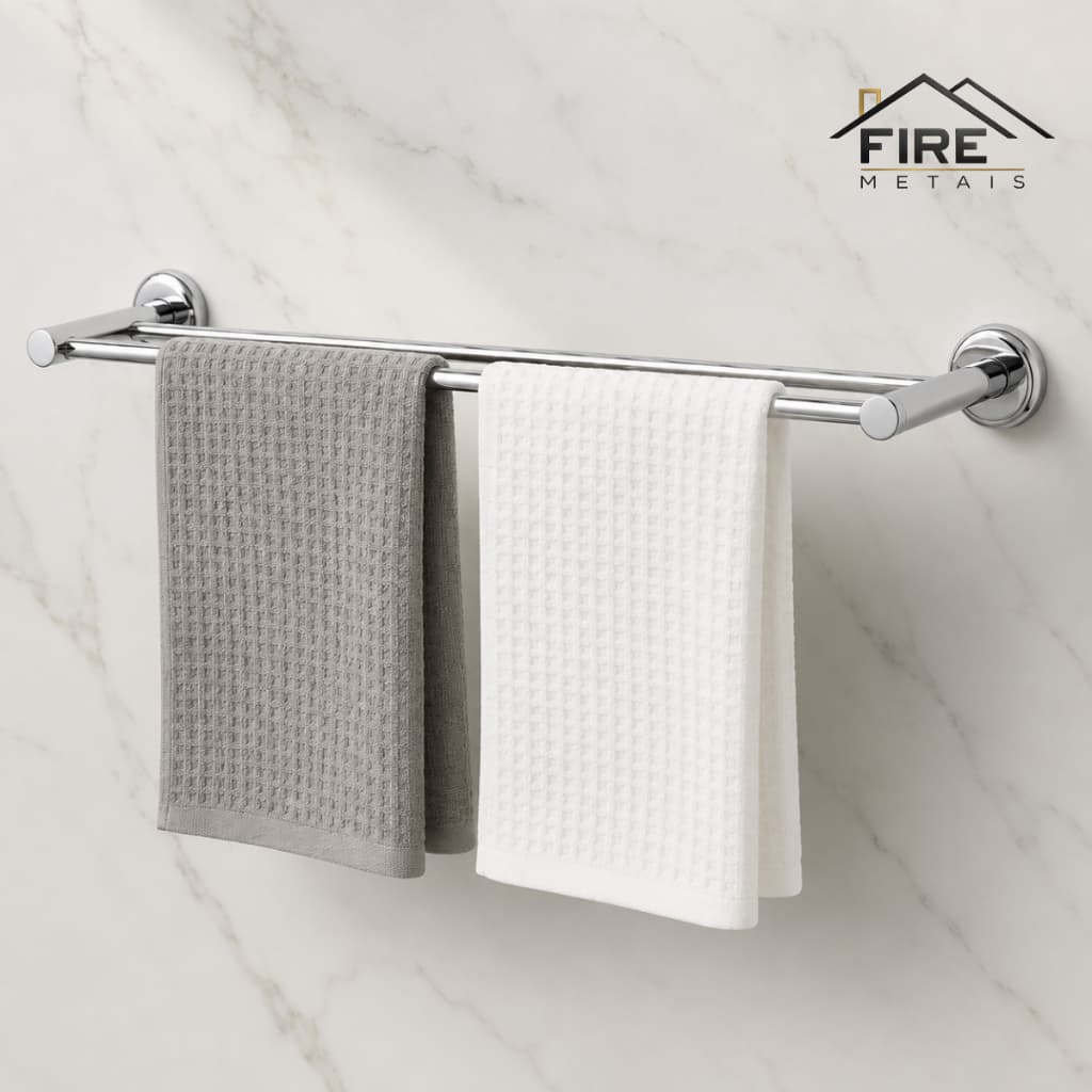 Porta Toalha de Banho Duplo / Suporte para 2 Toalhas