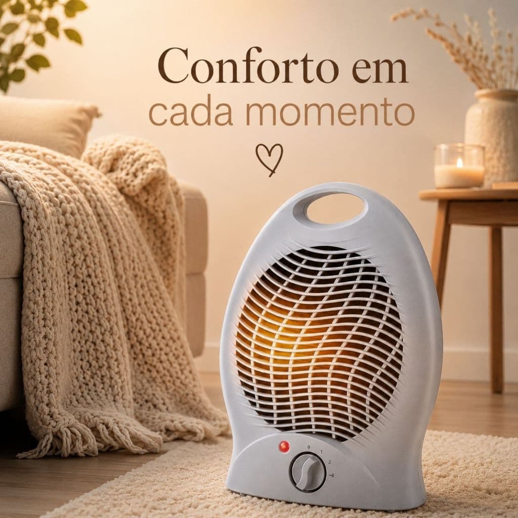 Aquecedor elétrico 2000W, aquecedor rápido, aquecedor de ambiente aqucedor portátil, fácil manuseio