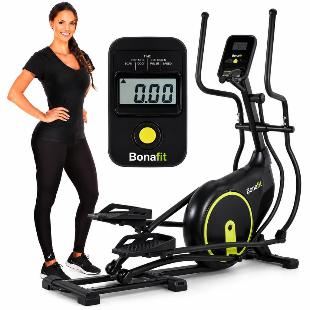 Elíptico Bonafit Ahead Sports - Magnético - 8 Cargas - Monitor Multifuncional