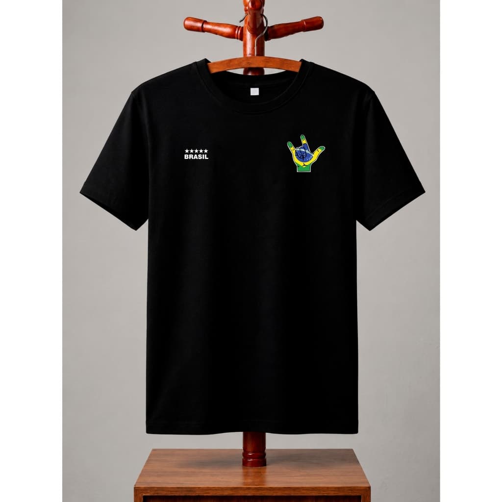 PRETA BÁSICA BANDEIRA BRASIL PERSONALIZADA LIBRAS BRANCA ESTAÇÕES TORCIDA DIFERENTE ÚNICA EXCLUSIVA INCLUSÃO CONEXÃO