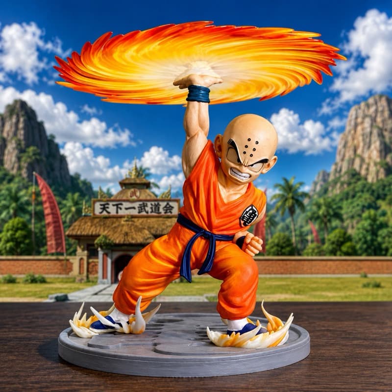 Action Figure Kuririn Kienzan 20Cm Bola De Poder Dragon Ball Z Banpresto