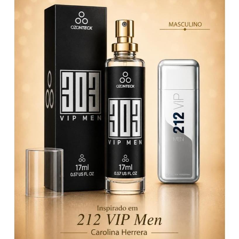 Perfume Masculino 303 Vip Men Perfume Ozonteck 17 Ml Maxima Fixação Premium/família Olfativa: Âmbar Amadeirado