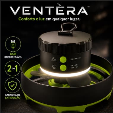 Ventèra Ventilador e Iluminação Onde Você Estiver