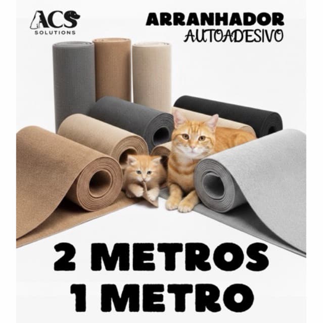 Arranhador Adesivo para Gatos 200x50 cm e 100x50 – Carpete Premium para Sofá, Móveis, Parede