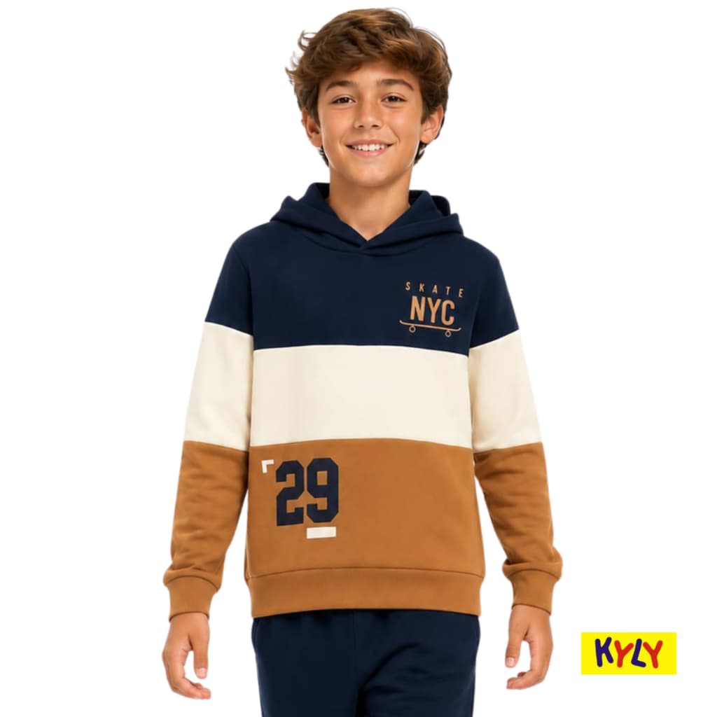 Conjunto infantil moletom flanelado masculino  Kyly 10 ao 16 1001623