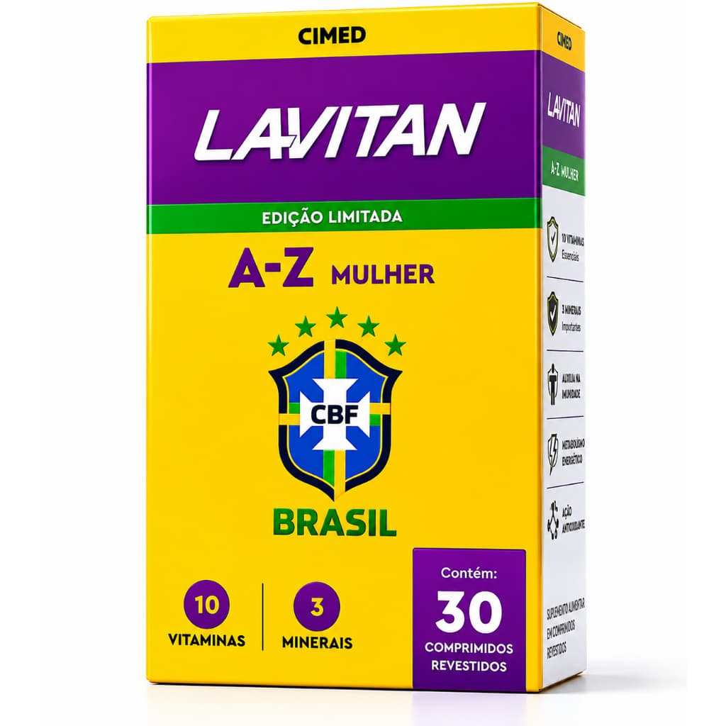 Lavitan A-Z Mulher Brasil 30 Comprimidos Edição Limitada Original Cimed