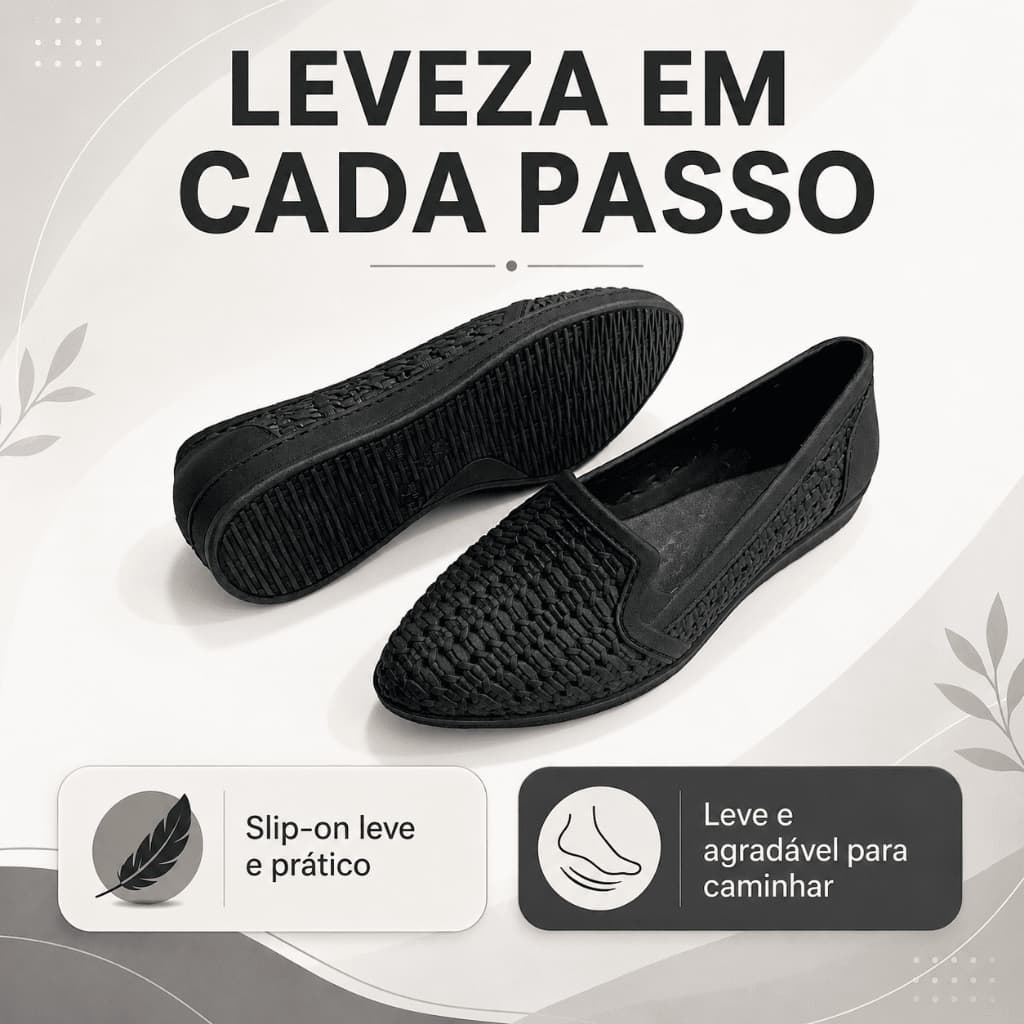 Sandalia Sapatilha Feminina Casual Leve Com Estilo de Moda Elegante