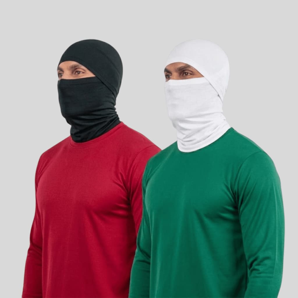 Kit 2 Balaclavas Peluciada Touca Ninja Para Moto Unissex Térmica Inverno Cores Sortidas