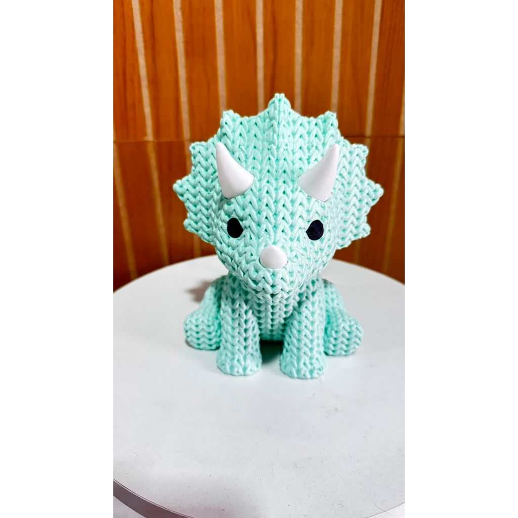 Tricerátops  Impresso em 3D | Dinossauro Decorativo | Presente Geek Colecionável