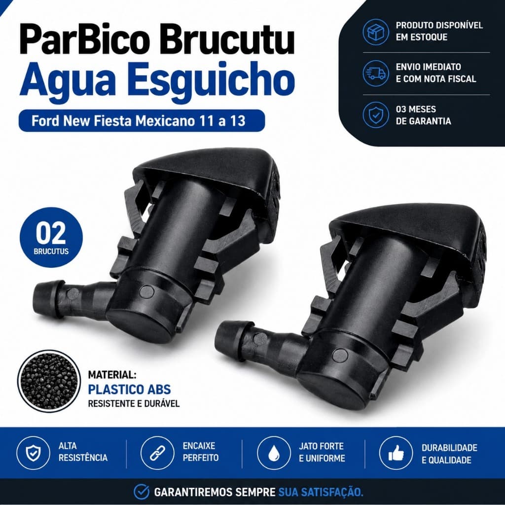 ParBico Brucutu Agua Esguicho Capo Limpador Parabrisa Ford New Fiesta Mexicano 11 a 13