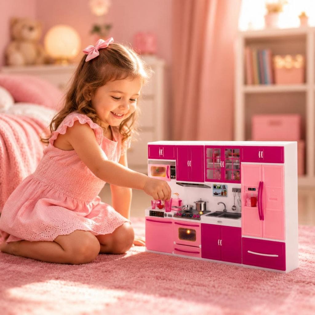 Cozinha de Brinquedo Infantil Completa Kit Luxo com Acessórios e Utensílios