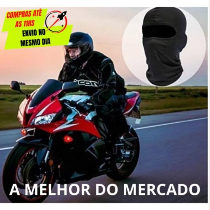 Kit 2 toucas ninja térmica preta  balaclava touca moto motoqueiro frio máscara proteção solar